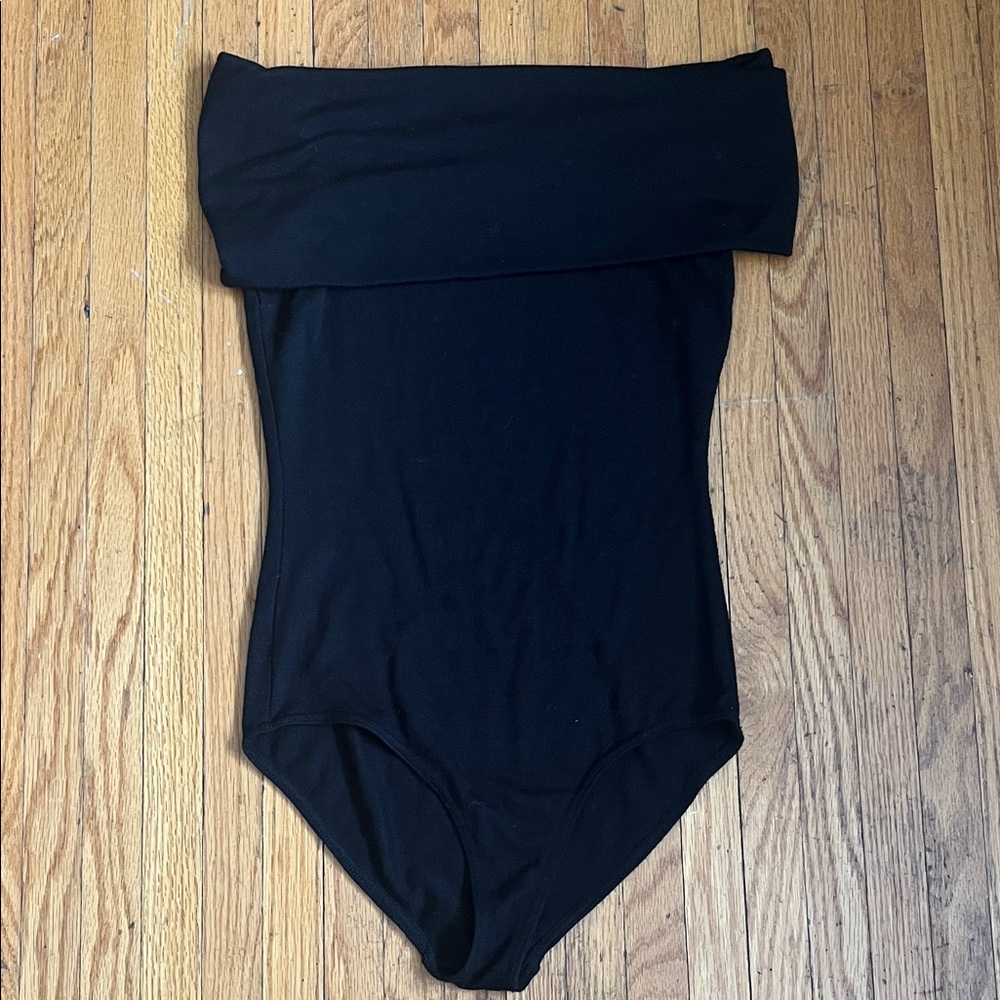 Wilfred Black Off-Shoulder One-Piece body suit